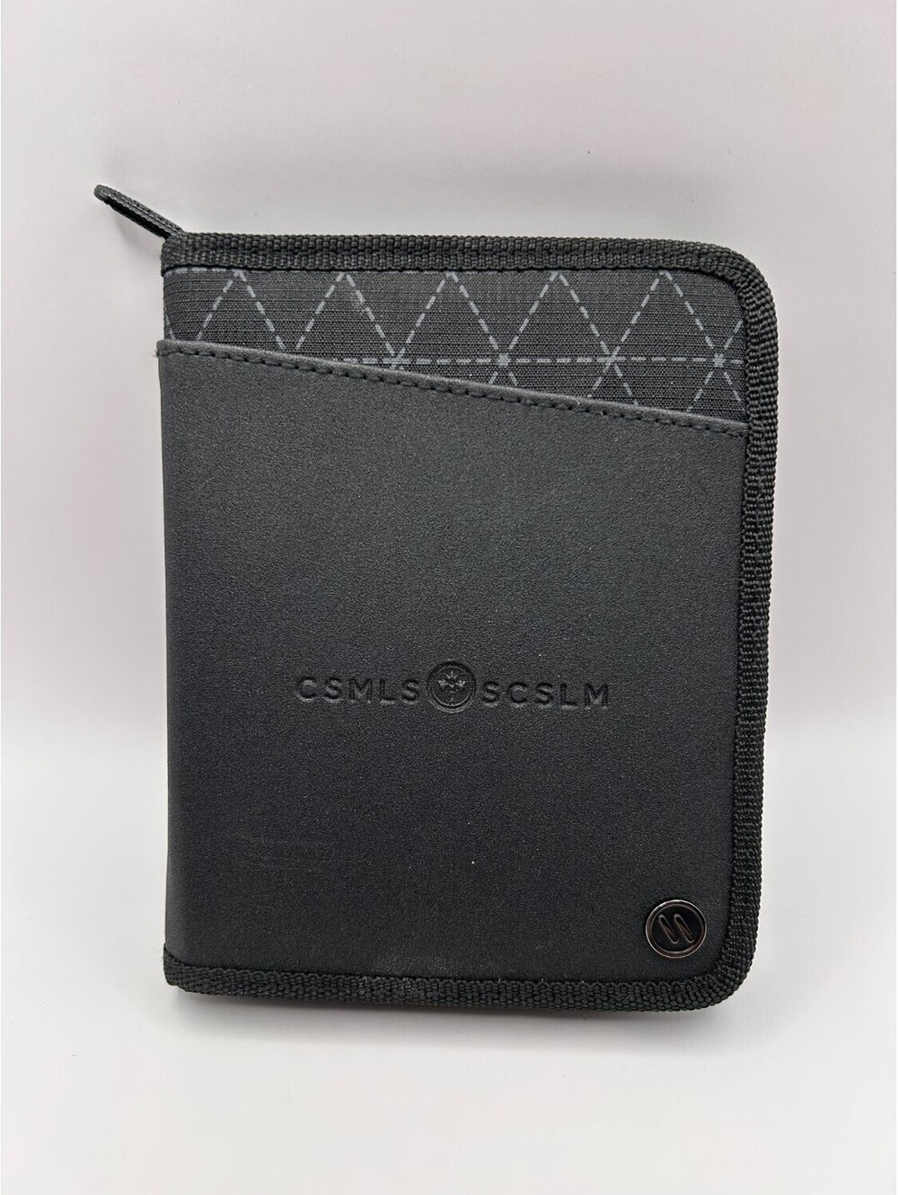 Csmls Scslm Zip Around Travel Passport Wallet Organizer Case Black Rfid Style